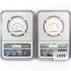 Image 2 : (2) Franklin Silver Half Dollar NGC PF67 1958-1959
