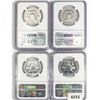 Image 2 : (4) Franklin Silver Half Dollar NGC PF67 1956-1961