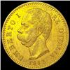 Image 1 : 1882-R Italy .1867oz Gold 20 Lire UNCIRCULATED