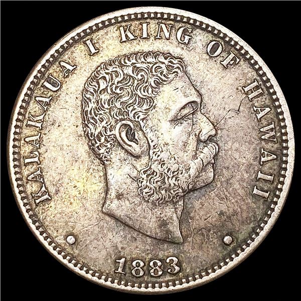 1883 Kingdom of Hawaii Quarter NEARLY UNCIRCULATED