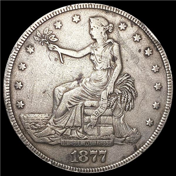 1877 Silver Trade Dollar LIGHTLY CIRCULATED