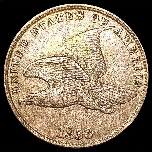 1858 Flying Eagle Cent NEARLY UNCIRCULATED