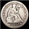 Image 1 : 1853-O Arws & Rays Seated Liberty Quarter NICELY C