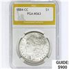 Image 1 : 1884-CC Morgan Silver Dollar PGA MS63
