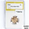 Image 1 : 1900 Indian Head Cent PGA MS64 RED