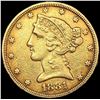 1881 $5 Gold Half Eagle NEARLY UNCIRCULATED