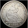 1854 Arws Seated Liberty Half Dollar LIGHTLY CIRCU