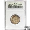 Image 1 : 1853 Seated Liberty Quarter ANACS AU58 ARWS&Rays