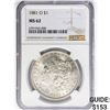 Image 1 : 1881-O Morgan Silver Dollar NGC MS62