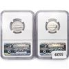 Image 2 : (2) Jefferson Silver Nickles NGC PF67 1950-1952