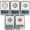 Image 2 : (5) 1967 US Varied Coinage Set NGC MS67 SMS