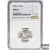Image 1 : 1931-S Mercury Silver Dime NGC MS65