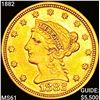 Image 1 : 1882 $2.50 Gold Quarter Eagle CLOSELY UNCIRCULATED