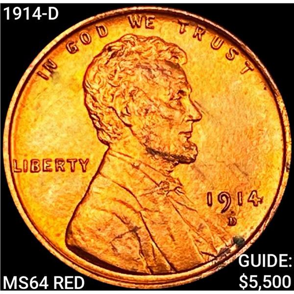 1914-D Wheat Cent HIGH GRADE +