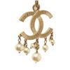 Image 3 : Chanel Gold-tone CC Logo Pearl Key Chain