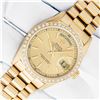 Image 1 : Rolex Mens 18K Yellow Gold Day Date President Champagne Index & Diamond Watch