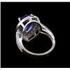 Image 3 : 3.30 ctw Tanzanite and Diamond Ring - 14KT White Gold