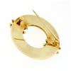 Image 4 : Retro Vintage 14k Yellow Gold 0.64 ctw Round Ruby Fluted Circle Wreath Brooch Pi