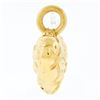 Image 3 : Sidra Brev Italian 18K Yellow Gold Large Puffed Textured Mosaic Heart Pendant