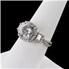Image 3 : 4.05 ctw CENTER Diamond Platinum Ring (4.97 ctw Diamonds)