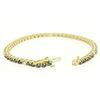 Image 8 : 14k Solid Yellow Gold 5.13 ctw Round Sapphire & Diamond Line Tennis Bracelet