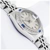 Image 4 : Rolex Stainless Steel Quickset Silver Index Diamond And Sapphire Date Watch 26MM