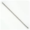 Image 6 : 18k White Gold 12.21 ctw 37 Round Large Diamond Line Tennis Statement Bracelet