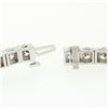 Image 8 : 18k White Gold 12.21 ctw 37 Round Large Diamond Line Tennis Statement Bracelet