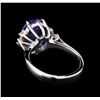 Image 3 : 3.05 ctw Tanzanite and Diamond Ring - 14KT White Gold