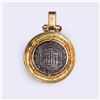 Image 3 : 18K Yellow Gold Pendant with Rubies & Ancient Armenian Silver Coin