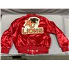 Image 2 : BC Lions Red Nylon Jacket, Size XL. Large Crest on back. RARE RED JACKET. Black Vuvuzela Horn