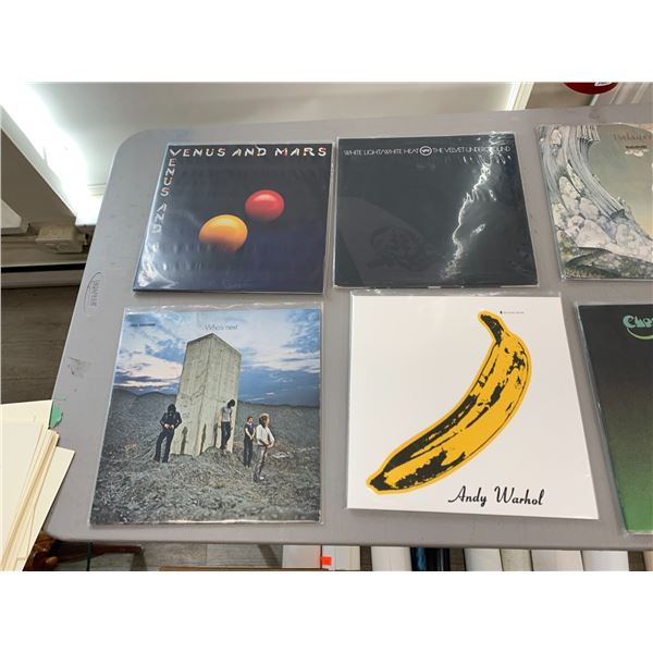 10 RECORDS; VENUS AND MARS, WHO'S NEXT, THE VELVET UNDERGROUND, ANDY WHARHOL, YES, TELEVISION,