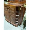 Image 8 : HEAVILY HAND CARVED WOOD CHINESE BAR UNIT 42"X36"X18"