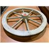 Image 2 : ANTIQUE WALL HANGING WAGON WHEEL DECOR 24"