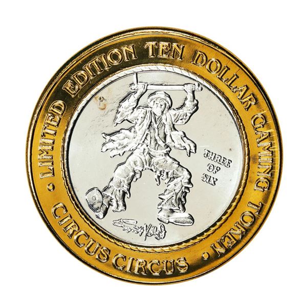 .999 Fine Silver Circus Circus Las Vegas, Nevada $10 Limited Edition Gaming Token