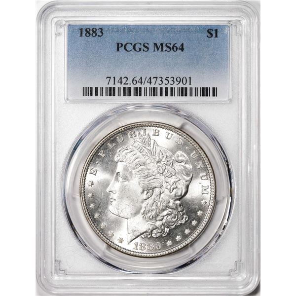 1883 $1 Morgan Silver Dollar Coin PCGS MS64