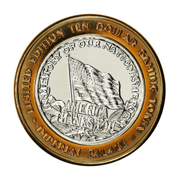 .999 Silver Imperial Palace Las Vegas, NV $10 Casino Limited Edition Gaming Token