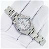 Image 4 : Rolex Ladies Stainless Steel White Roman Sapphire and Diamond Datejust Wristwatch