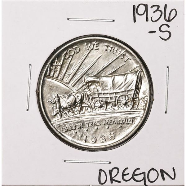1936-S Oregon Trail Memorial Commemorative Half Dollar Coin