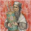 Image 2 : Edna Hibel (1917-2014) "Israeli Rabbi" Limited Edition Lithograph on Paper
