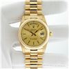 Image 4 : Rolex Mens 18K Yellow Gold Champagne Index President Wristwatch With Rolex Box
