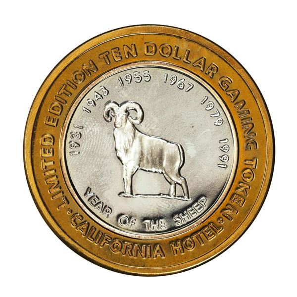.999 Silver Sam Boyd's California Hotel $10 Casino Limited Edition Gaming Token