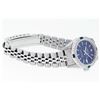 Image 5 : Rolex Ladies Stainless Steel Blue Index Emerald and Diamond Datejust Wristwatch