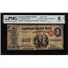 Image 1 : 1865 $1 The Aquidneck NB of Newport, RI CH#1546 National Note Very Good PMG 8 NET