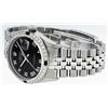 Image 7 : Rolex Mens Stainless Steel Black Roman Sapphire and Diamond Datejust Wristwatch