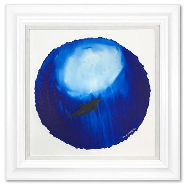 Wyland "Solitary Shark in Blue" Original Watercolor on Paper