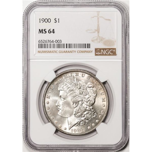 1900 $1 Morgan Silver Dollar Coin NGC MS64