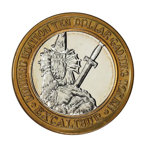 .999 Silver Excalibur Las Vegas, NV $10 Casino Limited Edition Gaming Token
