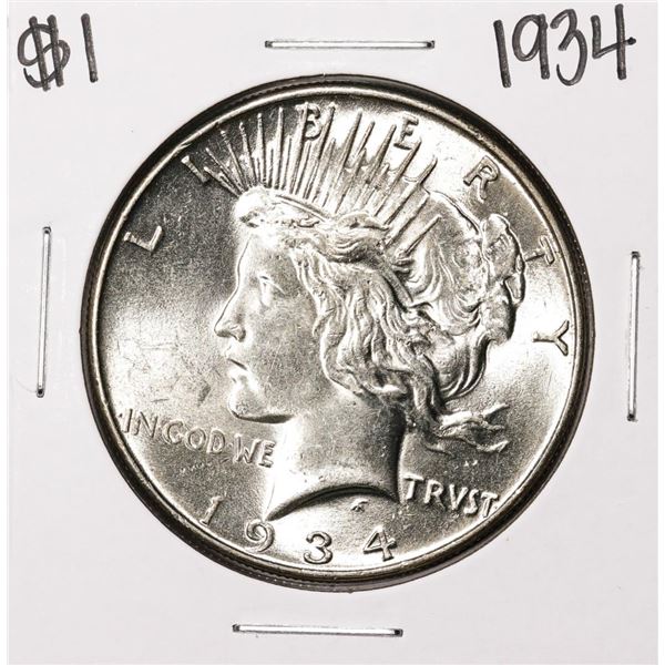1934 $1 Peace Silver Dollar Coin