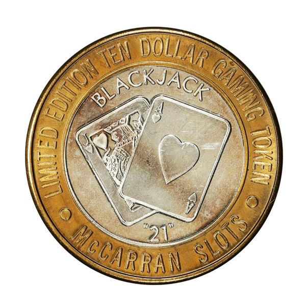 .999 Silver McCarran International Airport $10 Casino Limited Edition Gaming Token
